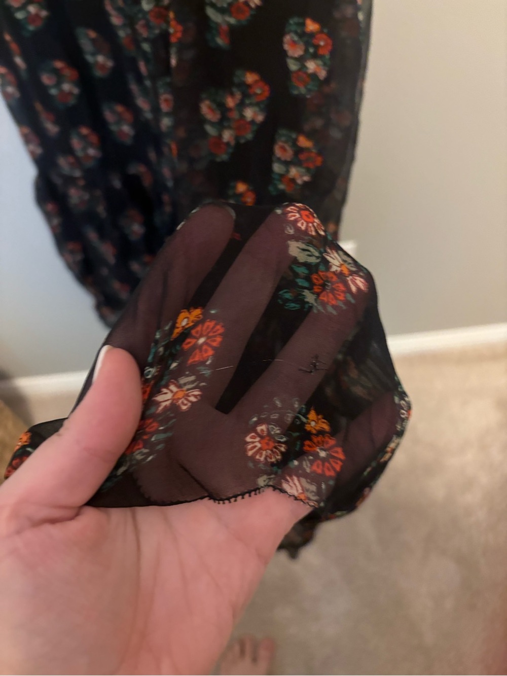 DÔEN Saffron paisley bouquet maxi dress M - Picture 7 of 8